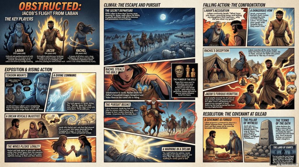 55 Obstructed - Jacobs Escape and Covenant with Laban