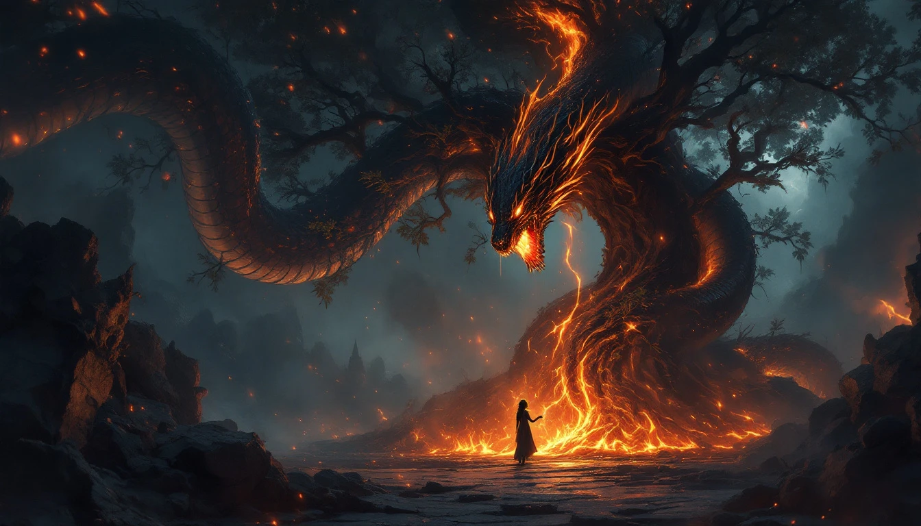 The serpent in the garden of Eden